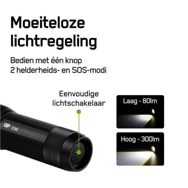 GP lommelygte 3x AAA 300 Lumen