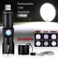 Miniatyrbild 1 av 7: USB UPPLADDNINGSBAR MINI CREE Q5  ficklampa  2000 Lumens