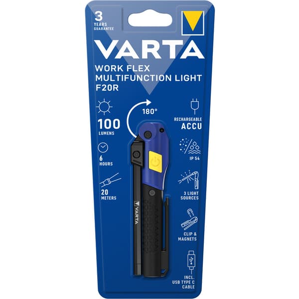 Varta Work Flex® Multifunction Light F20R Oppladbar