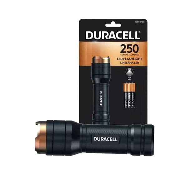 Duracell LED Zaklamp + 3xAAA paristot musta