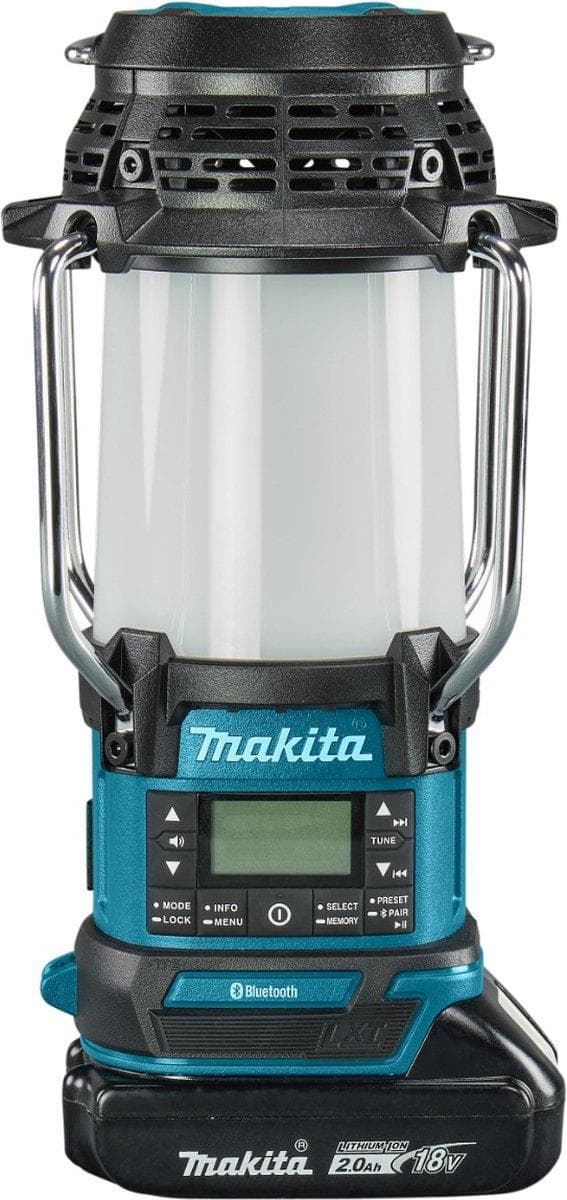 Makita DMR056 kannettava analoginen ja digitaalinen radio musta, sininen