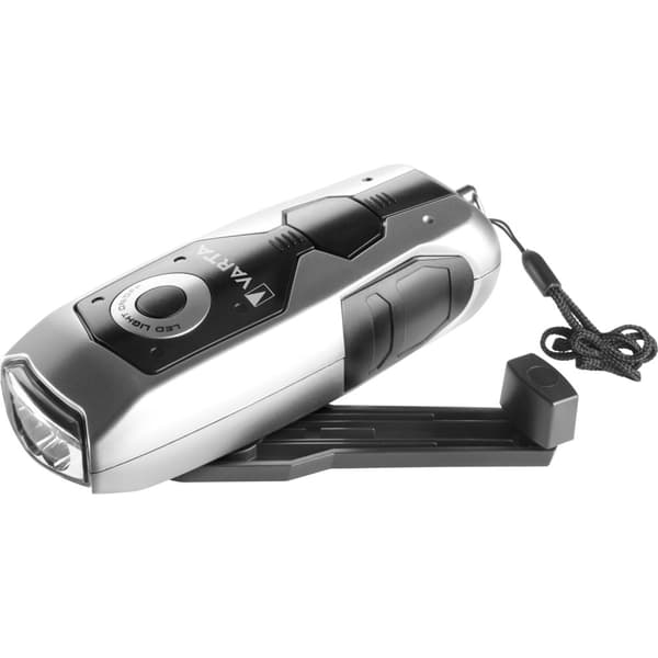 Varta Dynamo Light Crank lommelygte 28 lm Sølv Sort, Grå