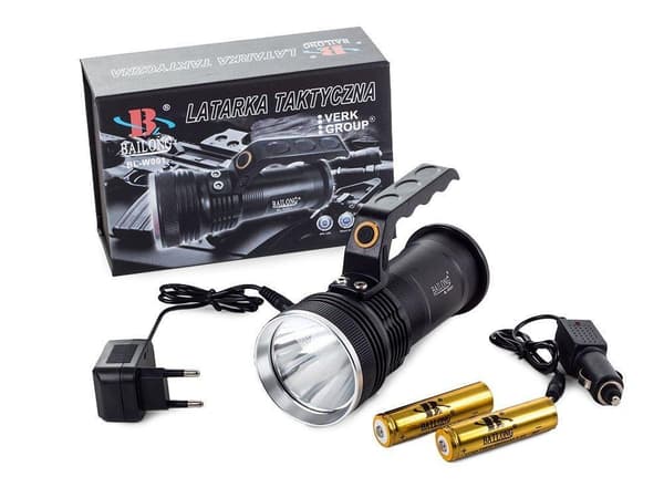 Sotilaallinen taskulamppu - Hakuvalo - CREE XP-E LED - Lentokonealumiinia