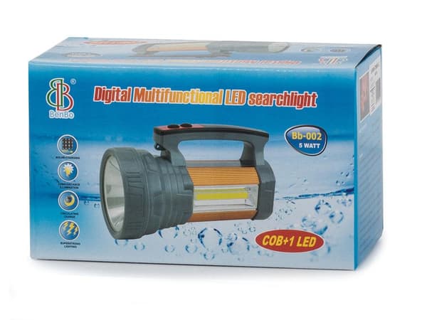 Ladattava taskulamppu - Hakuvalo - CREE XM-L L2 LED - Aurinkokennot