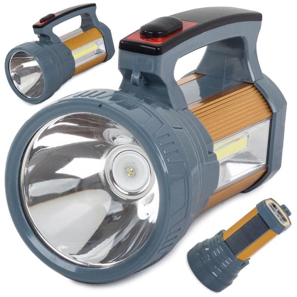 Ladattava taskulamppu - Hakuvalo - CREE XM-L L2 LED - Aurinkokennot