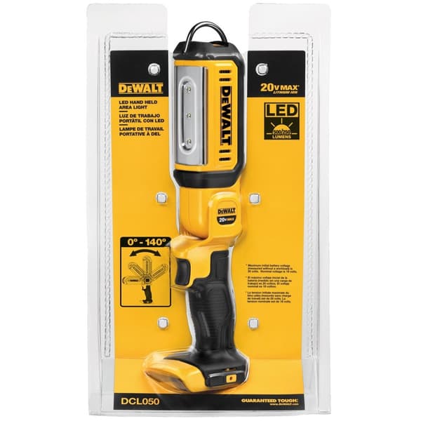 DeWALT DCL050 arbetslampa LED Svart, Gul