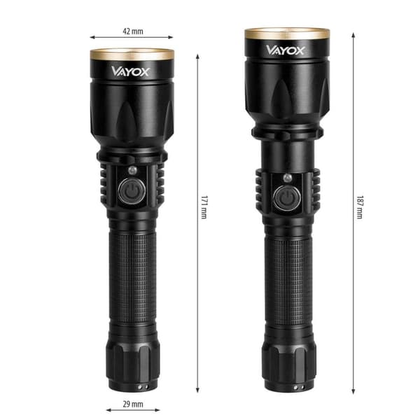 Taktisk lommelygte XP-E LED VA0027 VAYOX