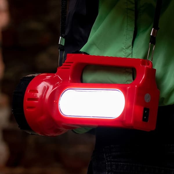 Genopladelig LED-lommelygte med solopladning og sidelys VA0123 Vayox