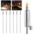 Miniatyrbild 1 av 4: XMTECH 6 delar Trädgårdsfackla Rostfritt stål Oljefackla Trädgårdsflamma Fackla Balkong Terrass Flambeau Höjd 115cm