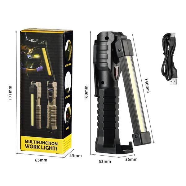INF LED-työvalot USB-ladattava taskulamppu