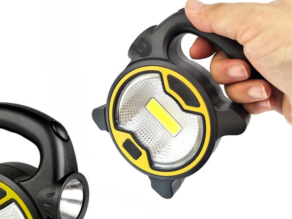 Kraftig LED/Halogen inspektionslampe Batteridrevet