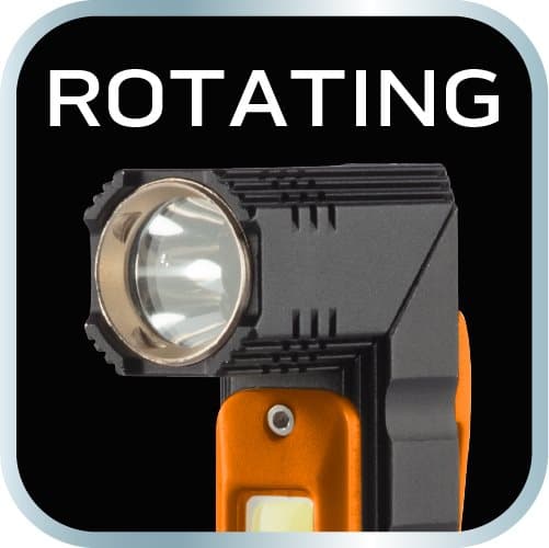 Ladattava USB-taskulamppu 300 lm 2 in 1 CREE XPE + COB LED