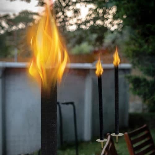 LARS360 utomhusfacklar Vaxfackla med extra långt handtag Fire Nattvandring Lägereld utomhus (10 stycken)