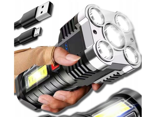 Kraftig genopladelig LED lommelygte