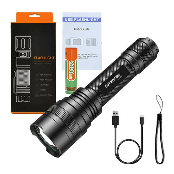 Taskulamppu Superfire C8-H, 1200lm, USB