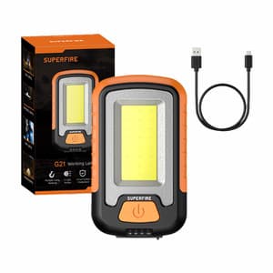 Verkstedlommelykt Superfire G21, 650lm, USB