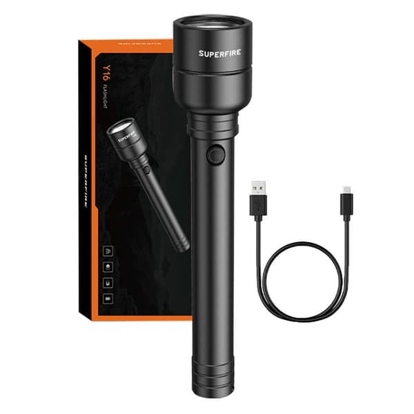Taskulamppu Superfire Y16, 1700lm, USB-C