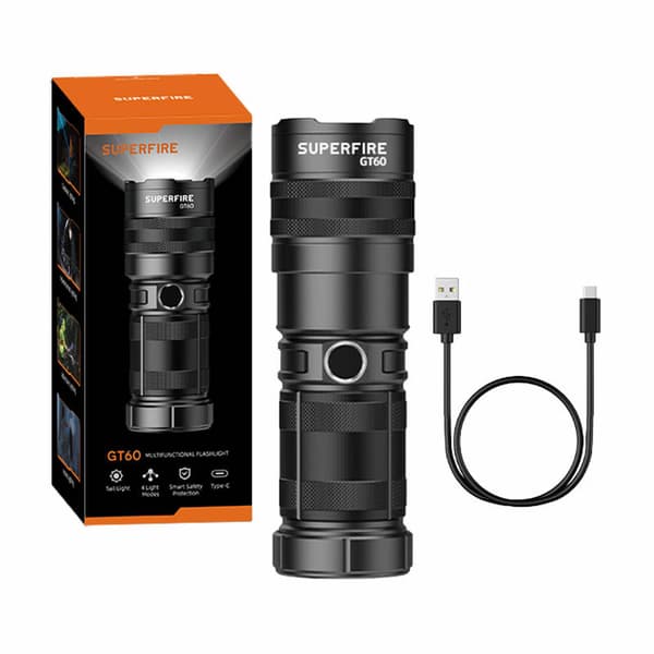 Lommelygte Superfire GT60, 2600lm, USB-C