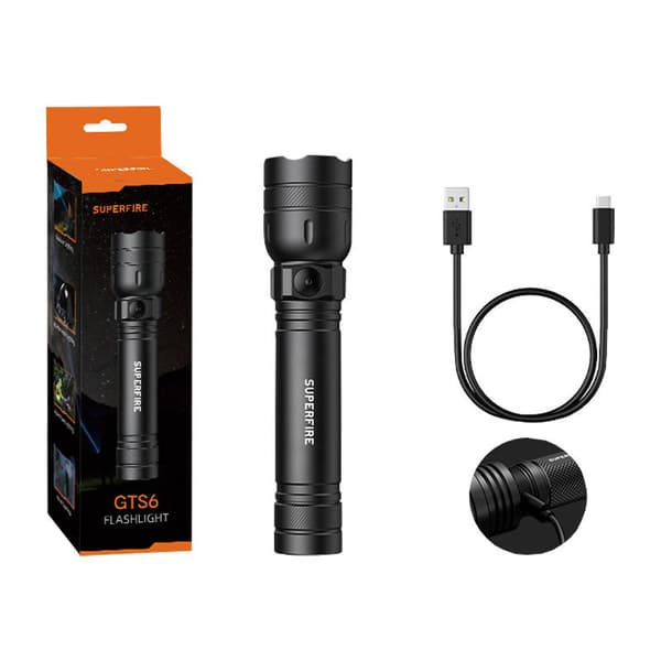 Lommelygte Superfire GTS6, 360lm, USB-C