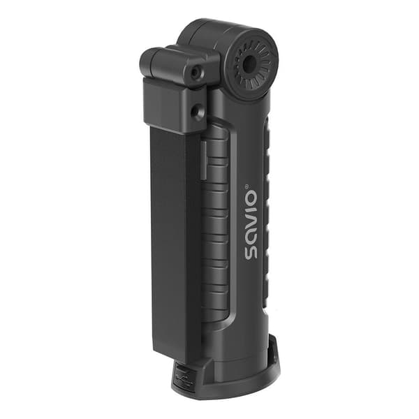Savio FL-03 COB LED 3W uppladdningsbar verkstadslampa, USB-C, 150 lm, roterande huvud, magnet