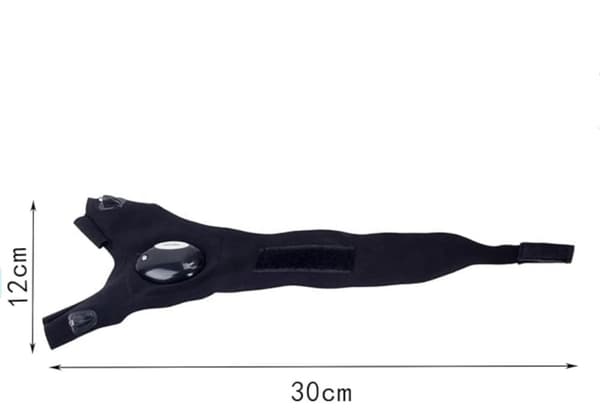 Fingerløse LED lommelygtehandsker, 2 stk - Sort