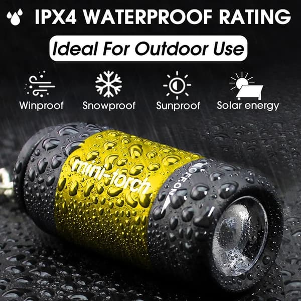 IPX4 Vattentät Mini Uppladdningsbar LED 25 Lumen Ficklampa - Blå