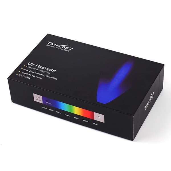 TANK007 365nm ultraviolett ficklampa Handhållen UV-fackla för valutaverifiering