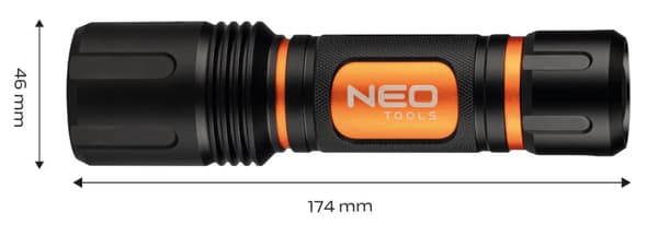 Paristokäyttöinen taskulamppu 6xAA 1500lm CREE XHP50.2 LED