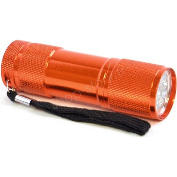 Mini ficklampa i aluminium med 9 LEDs