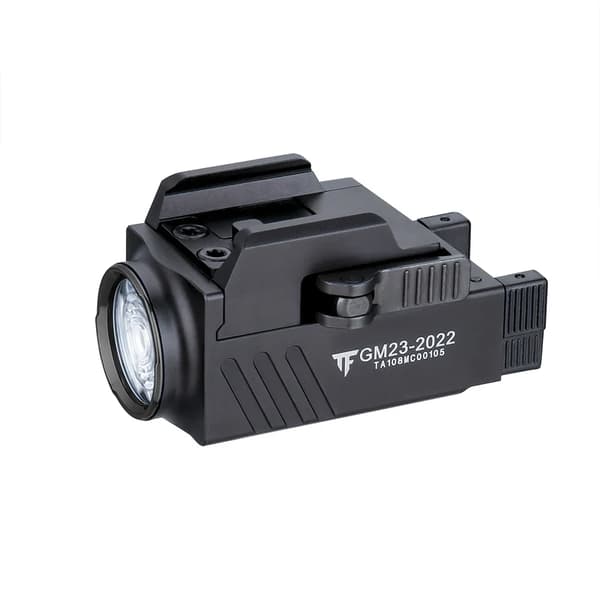 TrustFire GM23 Taktisk LED Lommelygte, 800 Lumen Udgang, IP64 Vandtæt,Kold hvid, Li-polymer batteri, sort