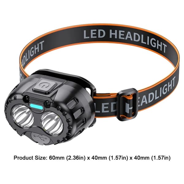 Ladattava LED-otsalappu Taskulamppu Otsalamppu 250LM liiketunnistin