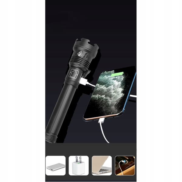 Black Sniper 6-tilan LED-taktinen taskulamppu