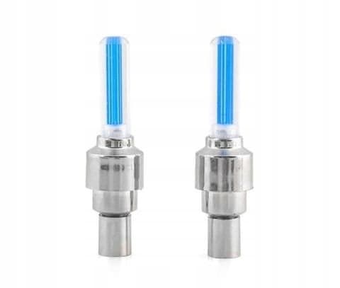 LED-ventiler, upplyst, VENTYLE, cykel, blå