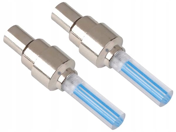 LED-ventiler, upplyst, VENTYLE, cykel, blå