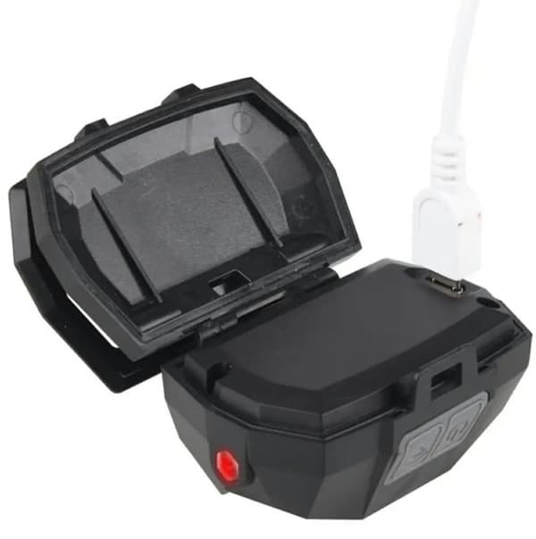 Pandelampe ZD112 1200 lm, bevægelsessensor, rød LED, USB