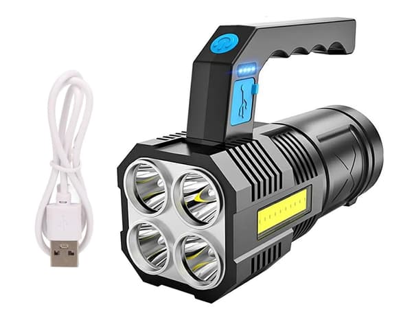 Kraftig oppladbar LED-lommelykt