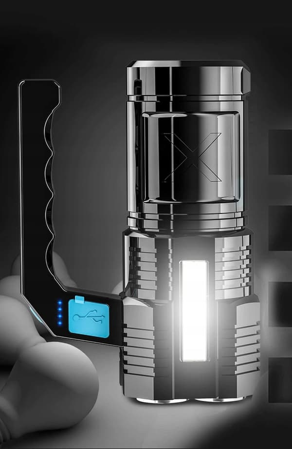 LED-TAKTINEN TASKUVALAISIN LADATTAVA AKKU ERITTÄIN TEHOKAS