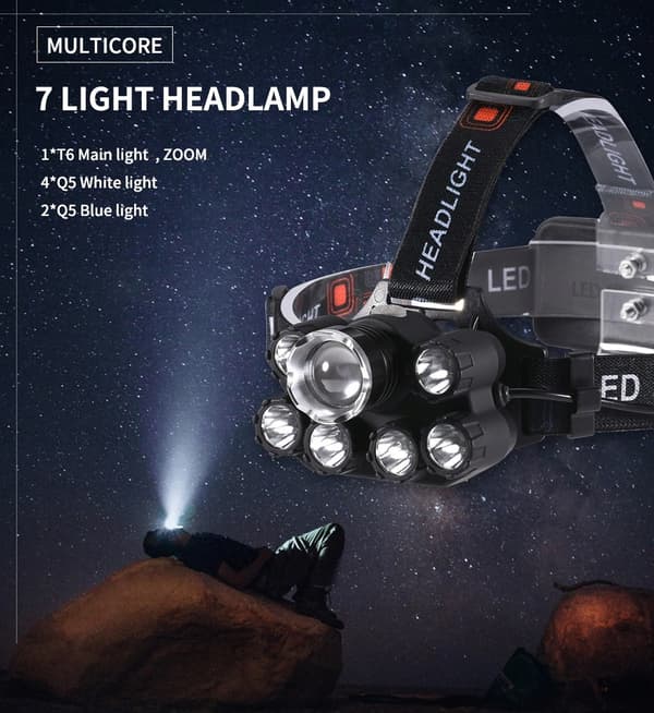 MEGET KRAFTIG 8 LED FORLYGTE BAG USB ZOOM