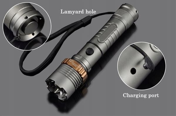 TEHOKAS SOTILASVALAISIN MONITOIMIVIA 5x CREE LED