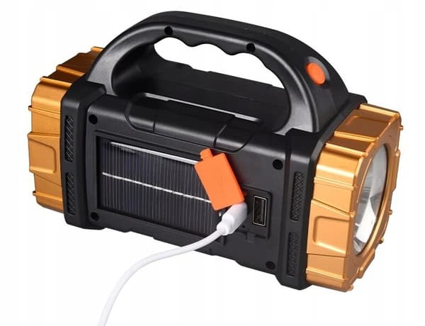 STYRKT BATTERI Lommelygte SØGELAMPE MULTIFUNKTIONEL 25W SOLAR TOURIST