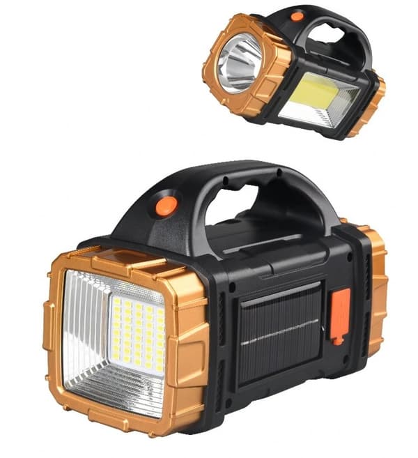 STYRKT BATTERI Lommelygte SØGELAMPE MULTIFUNKTIONEL 25W SOLAR TOURIST