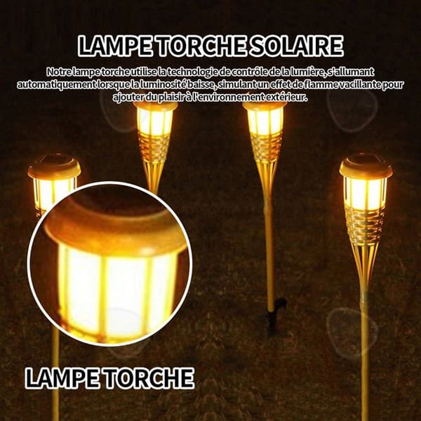 C Trädgårdsfackla 4st Utomhussollampor 33 LED Hög ljusstyrka 10LM Gult Ljuskontrollerad Flamtyp