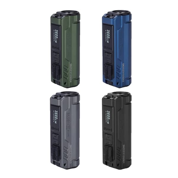 EDC Lommelygte, 3600 Lumen, Type-C Genopladelig,Kold Hvid, Grøn, LITHIUM ION