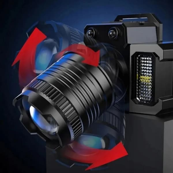 ZOOM PANDELAMPE TAKTISK PANDELAMPE BEVÆGELSESSENSOR IPX4 5 TILSTAND