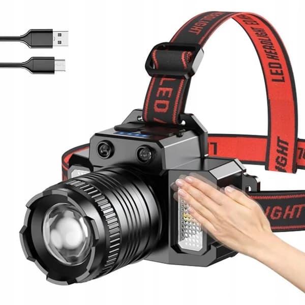 ZOOM PANDELAMPE TAKTISK PANDELAMPE BEVÆGELSESSENSOR IPX4 5 TILSTAND