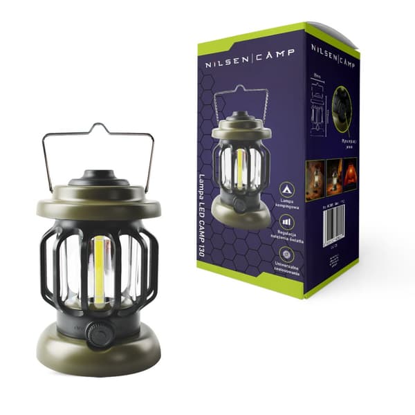 Camp 130 klassisk grön LED-lampa