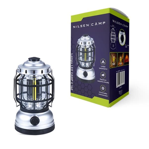 Camp C 140 hopeinen kirkas LED-lamppu