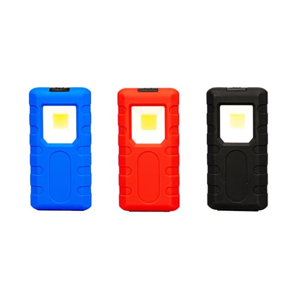 LED lommelygteklips flad sort
