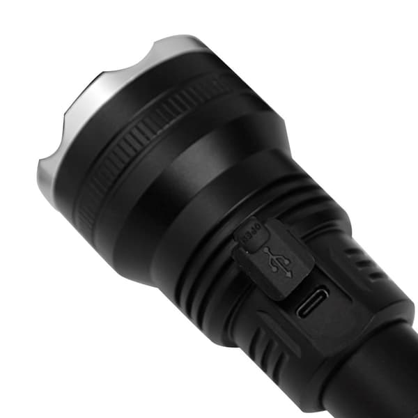 Esperanza EOT068 lommelygte sort, genopladelig LED-lommelygte