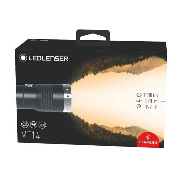Led Lenser MT14 Håndlommelygte Sort, Sølv